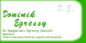 dominik egressy business card